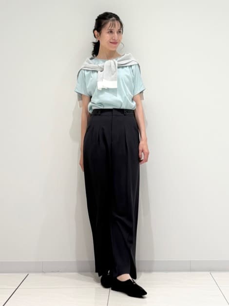 kayoさんの「INDIVI｜【インナーとしても活躍！】シンプルTシャツ」を使ったコーディネート