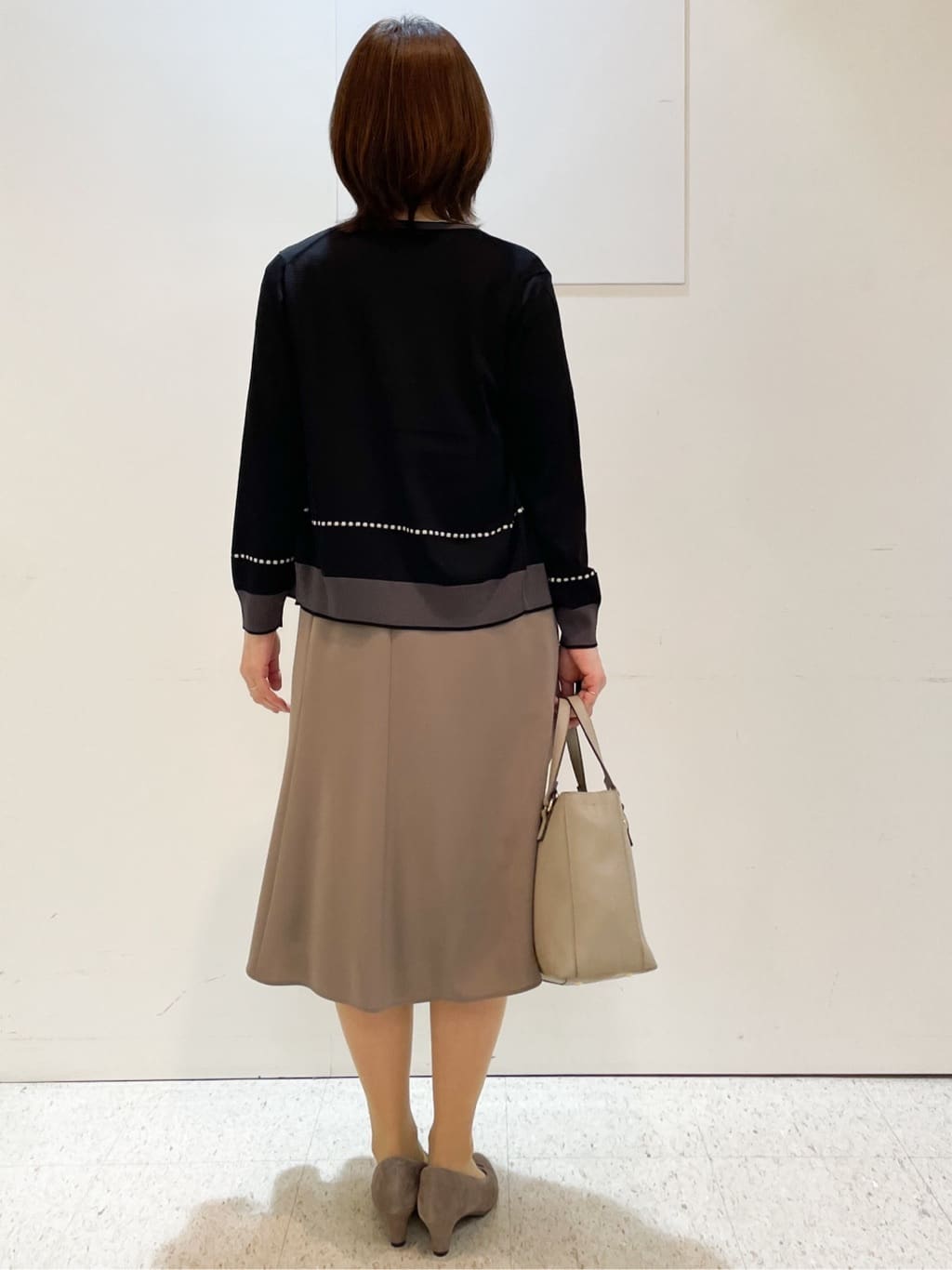 めいさんの「Reflect｜【WEB先行カラーあり／手洗い可／アンサンブル可】バイカラーカーディガン」を使ったコーディネート