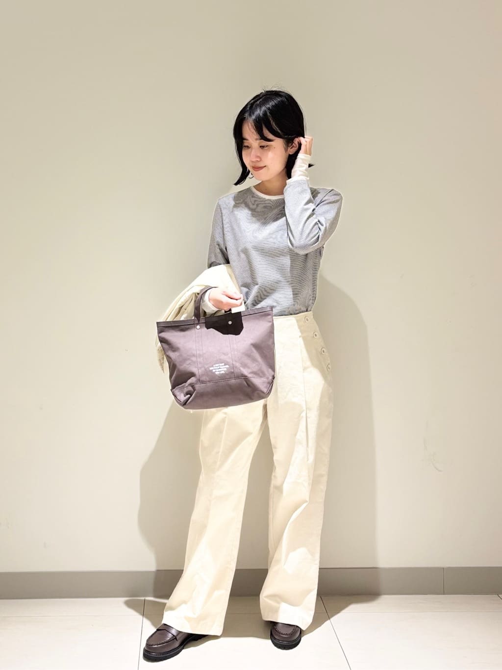 mayuさんの「Dessin｜【セットアップ可・洗える】マリンコーデュロイパンツ」を使ったコーディネート
