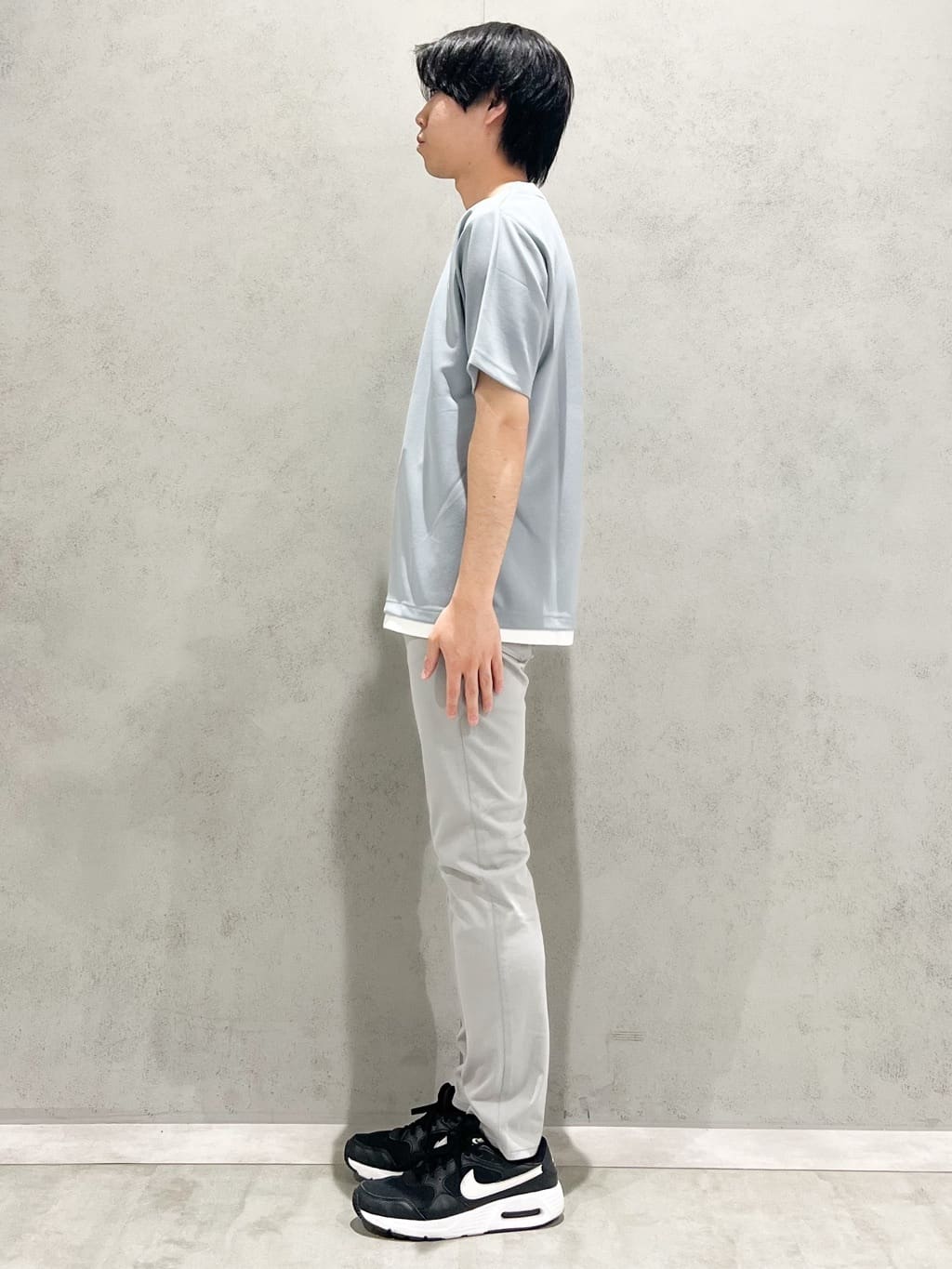 SHI-MAさんの「THE SHOP TK｜ツイルキーネック 半袖Tシャツ 接触冷感/洗濯機OK」を使ったコーディネート