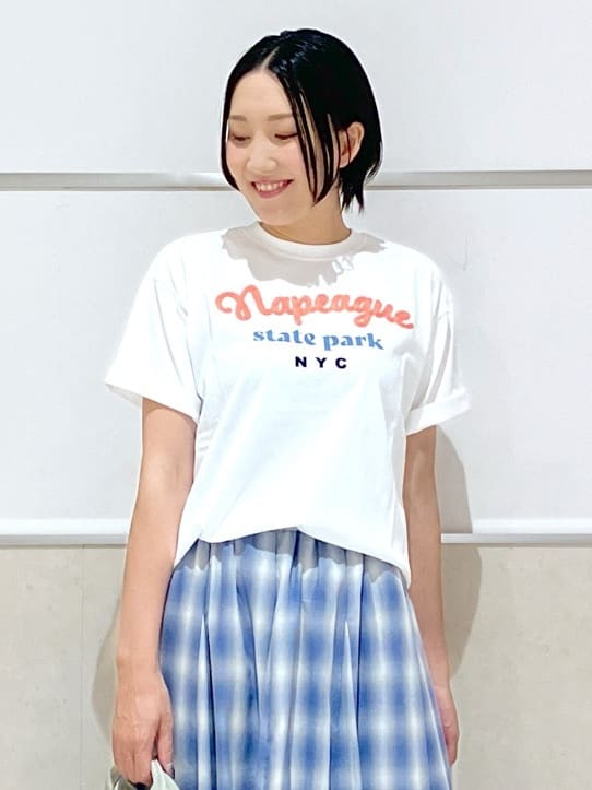 eriko さんの「Dessin｜【洗える】オーガニックコットンロゴTシャツ」を使ったコーディネート