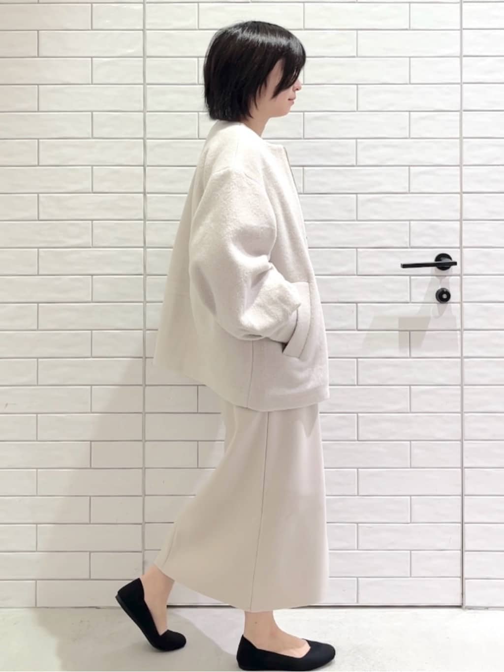しおりさんの「OPAQUE.CLIP｜フリルドッキングトップス【洗濯機OK】」を使ったコーディネート