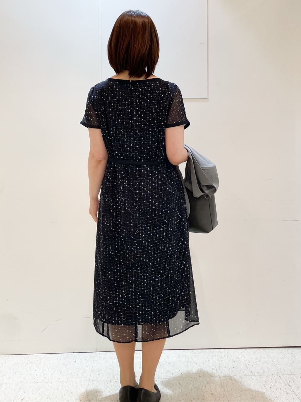 めいさんの「Reflect｜【WEB先行カラーあり／マシンウォッシュ可／ナローベルト付き】オフボディツイードチェックワンピース」を使ったコーディネート