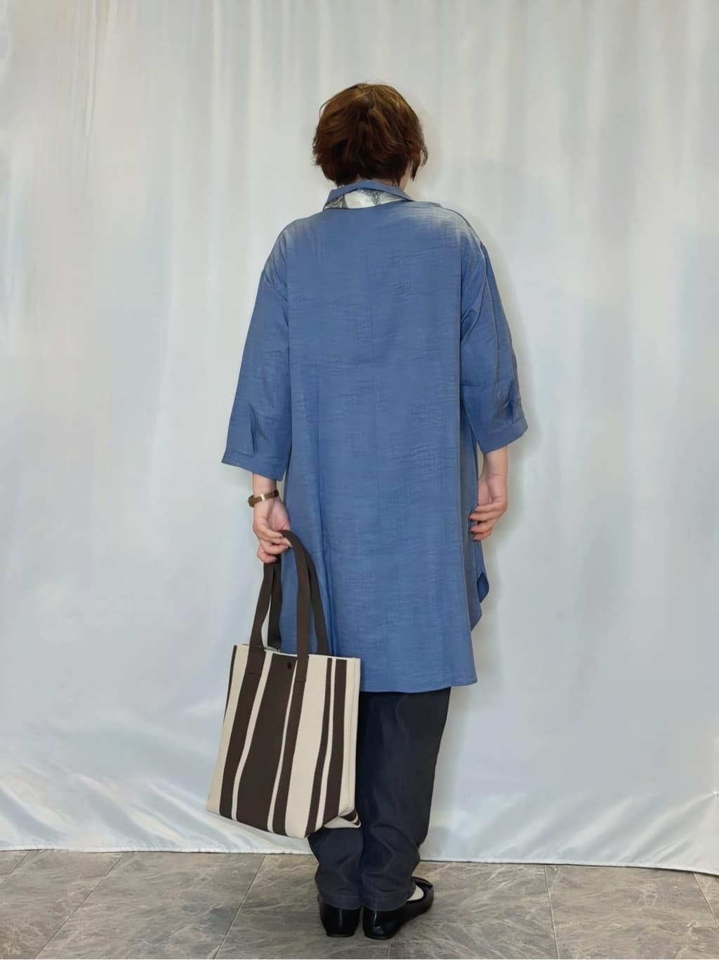 たみさんの「SHOO･LA･RUE｜【S-LL/体型カバー】さらっとしたタッチが魅力 デニムライクチュニック」を使ったコーディネート