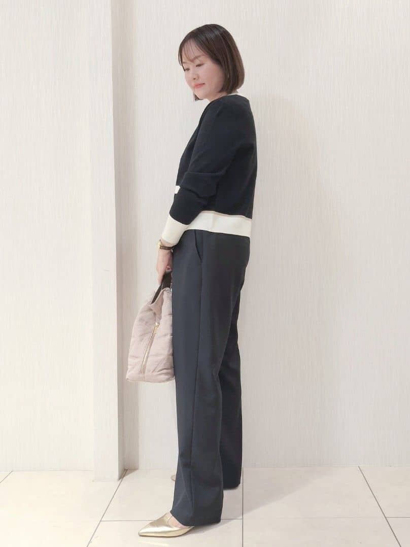 naokoさんの「UNTITLED｜【アンサンブル可/ジャケット風】ウールミラノリブカーディガン」を使ったコーディネート