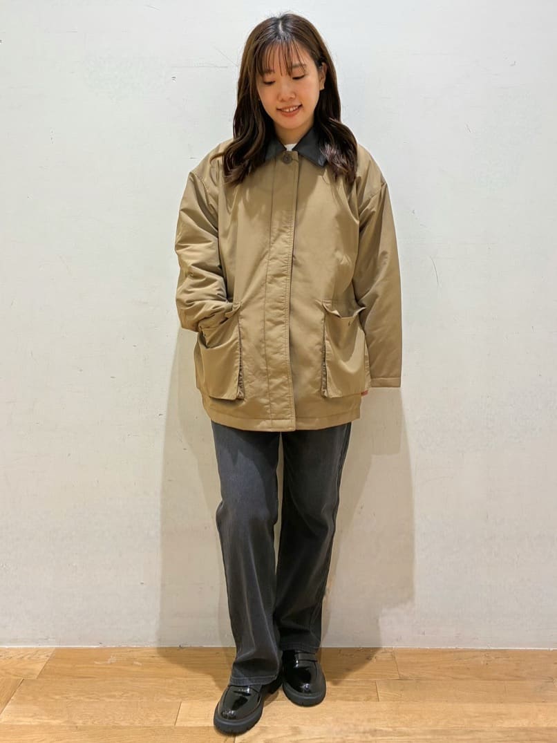 kurumiさんの「OPAQUE.CLIP｜《CLASSY掲載》ステンカラー中綿コート【洗濯機OK】」を使ったコーディネート
