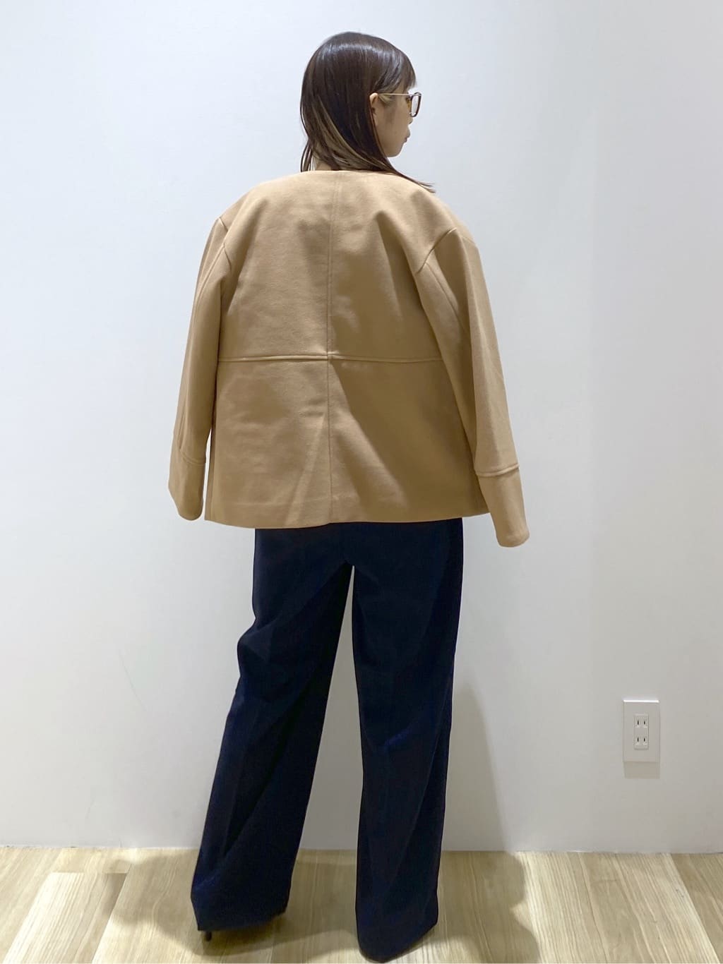えりさんの「OPAQUE.CLIP｜ウールライクメルトンノーカラーコート【洗濯機洗い可】」を使ったコーディネート