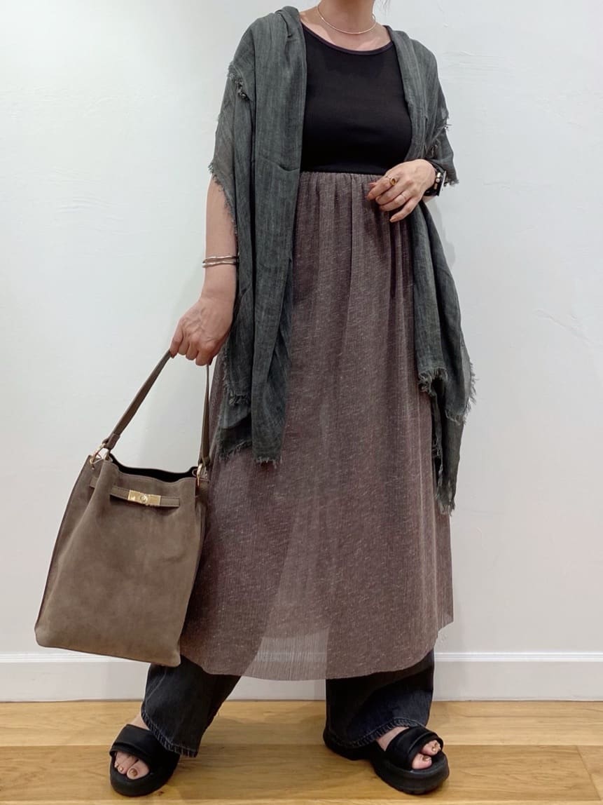 Sawaguchiさんの「DRESSTERIOR｜Carouselambra（ケラウズランブラ）【別注】BOAT TANK TOP DRESS」を使ったコーディネート
