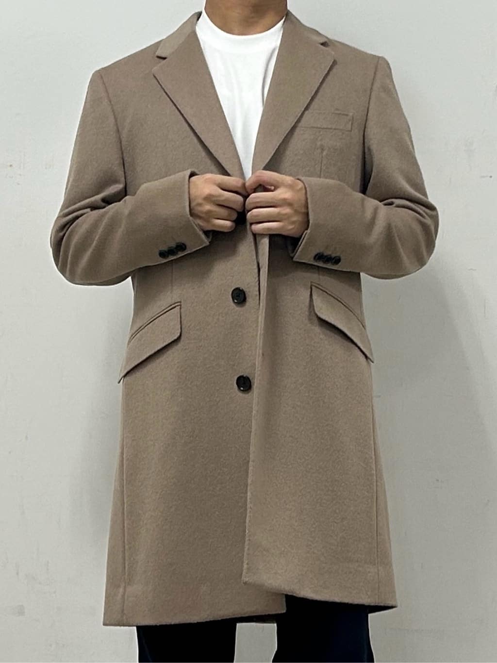Hiroさんの「TAKEO KIKUCHI｜カシミヤブレンド ビーバー調チェスターコート」を使ったコーディネート
