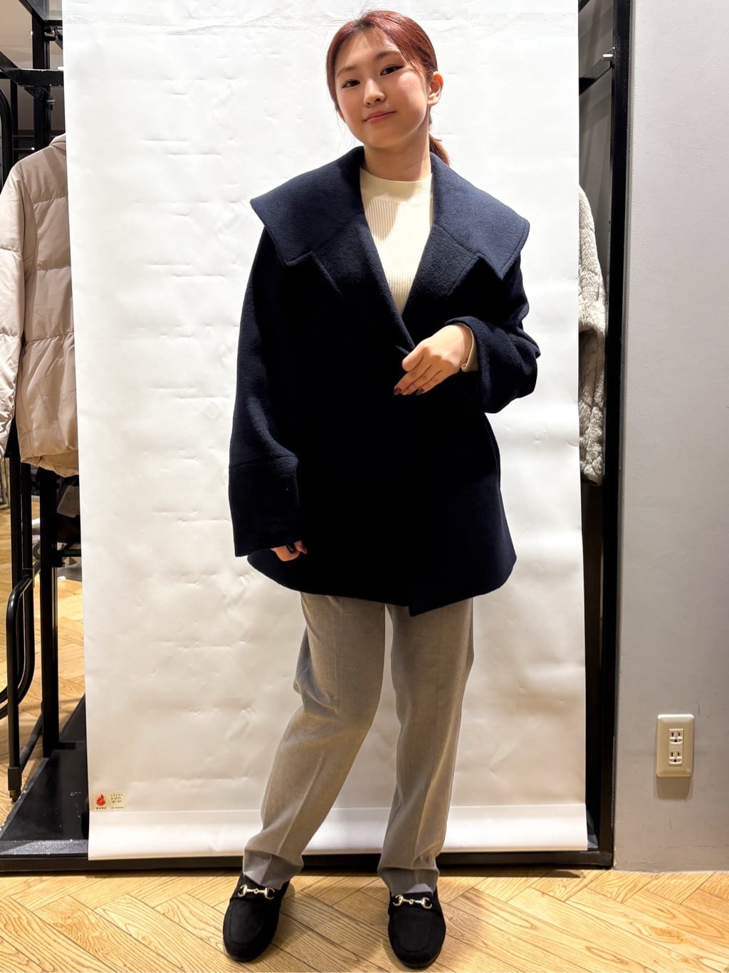 ふうかさんの「index｜ウォームストレッチテーパードパンツ【洗濯機OK／防シワ／吸湿発熱】《XS～3L》」を使ったコーディネート