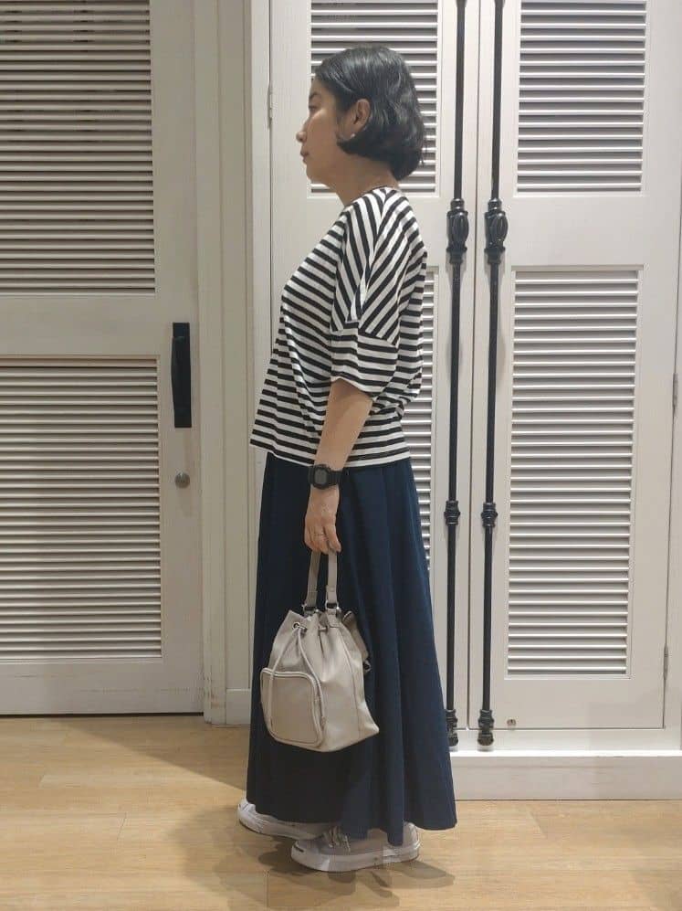 kaiさんの「Dessin｜【二の腕カバー／UVカット】ランタンスリーブカットソー」を使ったコーディネート