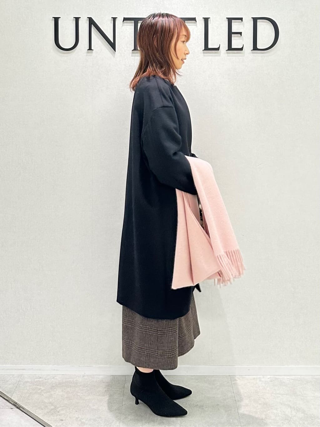 Miwaさんの「UNTITLED｜【日本製／通勤／フォーマル】カシミヤ混ノーカラーコート」を使ったコーディネート