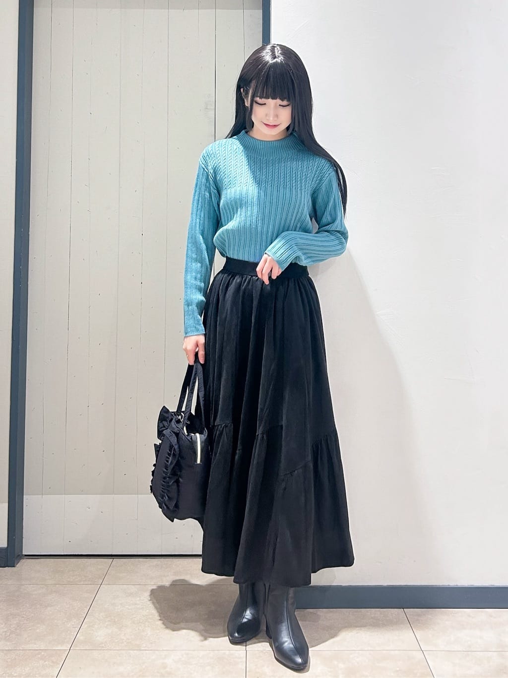 yukinoさんの「grove｜【毛玉軽減／洗える】ミニケーブルニット」を使ったコーディネート