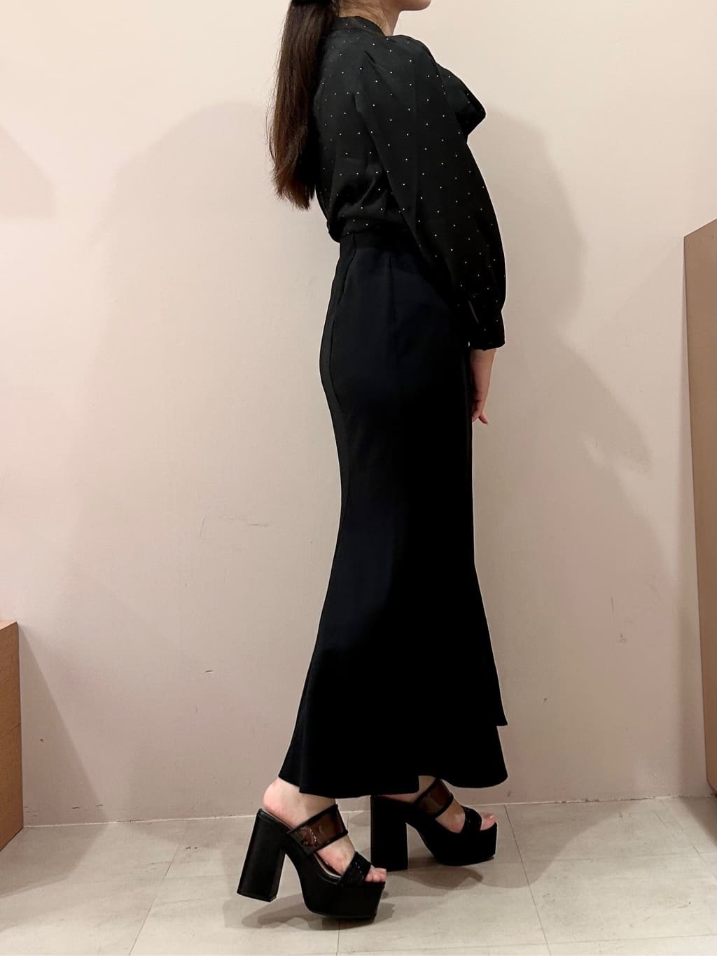 takeさんの「ESPERANZA｜【ラク盛り／サンダル】リピーター続出／脚長美脚　ミュールサンダル」を使ったコーディネート