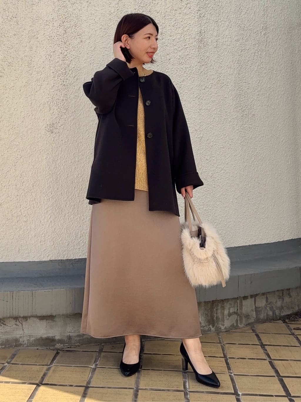 MIKIKOさんの「UNTITLED｜【ミディ丈/軽やか】セミラグランリバー コート」を使ったコーディネート