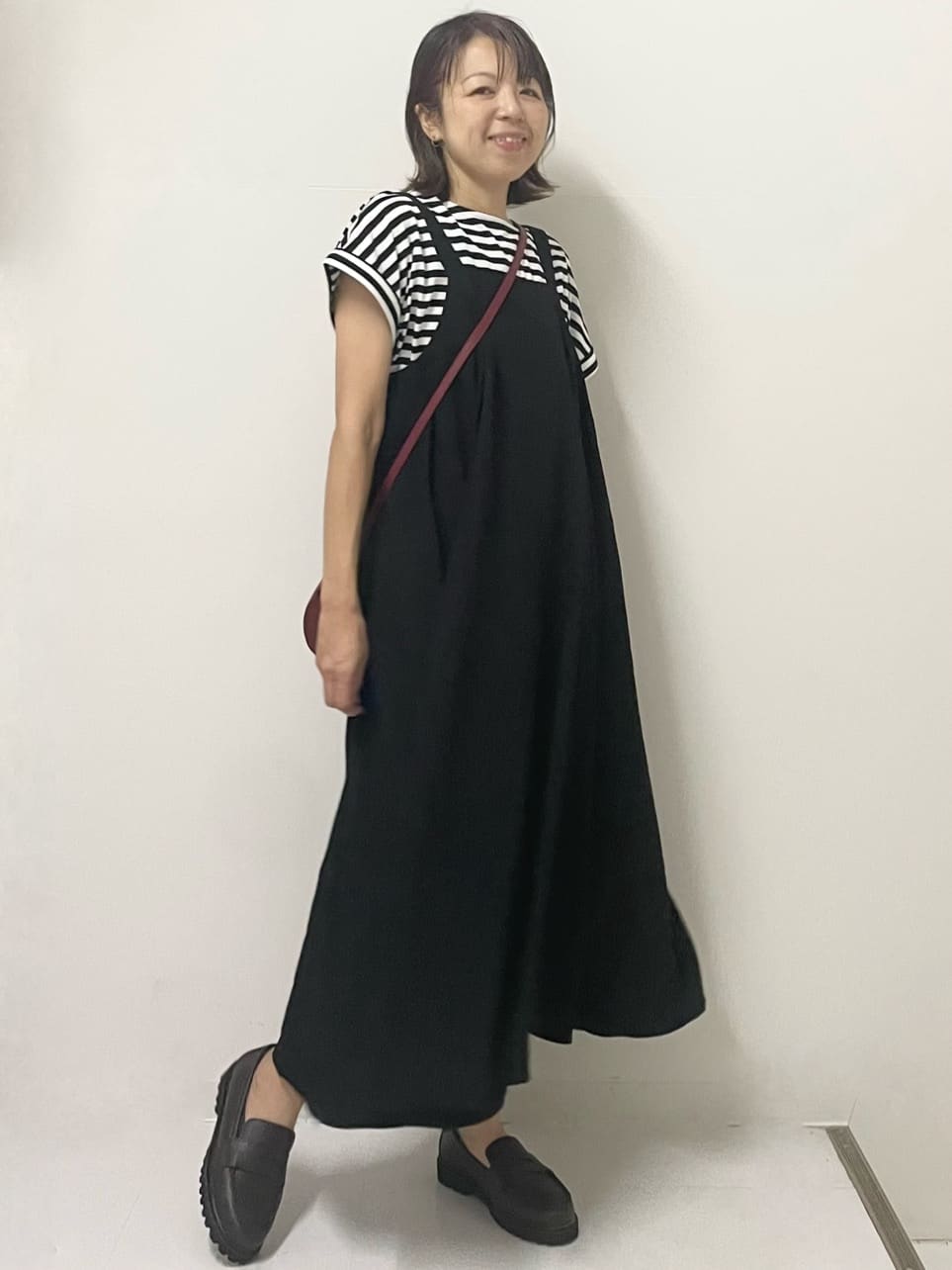ISOさんの「Dessin｜【洗える】ナイロンジャンパースカート」を使ったコーディネート