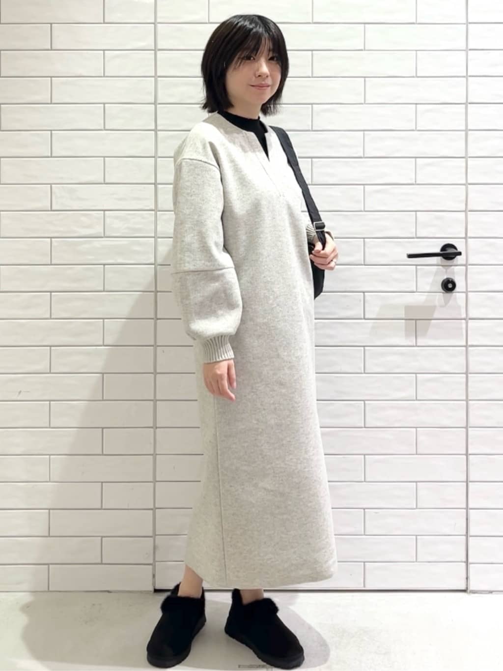 しおりさんの「OPAQUE.CLIP｜ハイネックリブニット【洗濯機OK】」を使ったコーディネート