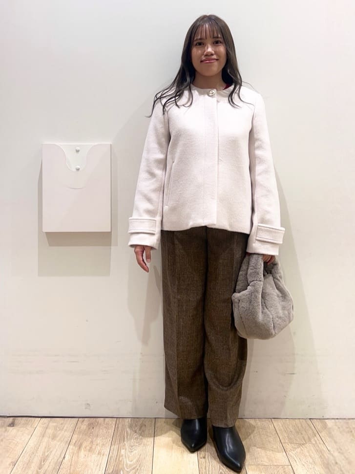 Ririさんの「index｜ビジュークルーネックカーディガン【洗濯機OK】」を使ったコーディネート