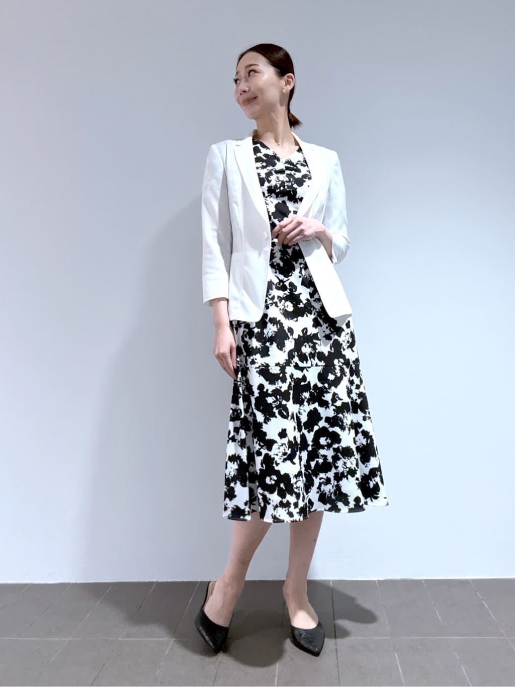 Yukaさんの「COUP DE CHANCE｜【手洗い可／日本製】花柄ワンピース」を使ったコーディネート