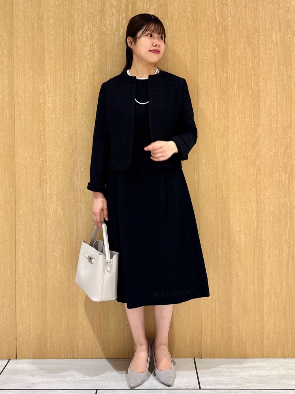 nanaさんの「UNTITLED｜【セットアップ可能/きれいめ】ツイードワンピース」を使ったコーディネート