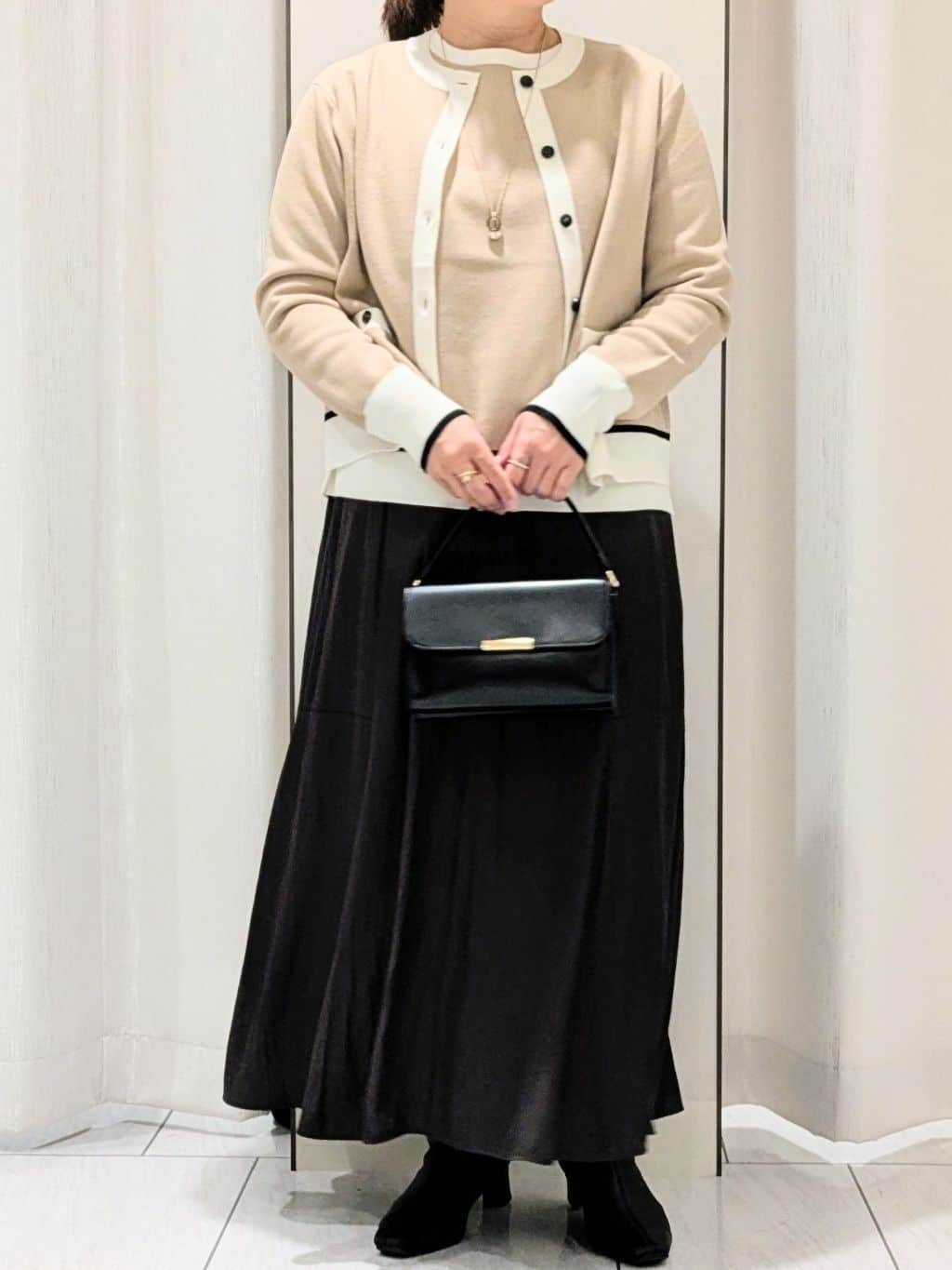 Onumaさんの「UNTITLED｜【アンサンブル可/ジャケット風】ウールミラノリブカーディガン」を使ったコーディネート
