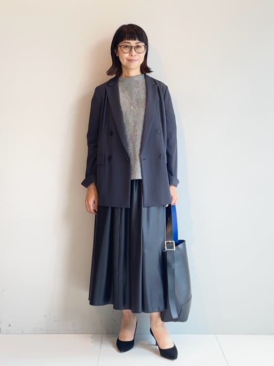 murayamaさんの「INDIVI｜【軽く羽織れる！】ダブルジャケット」を使ったコーディネート