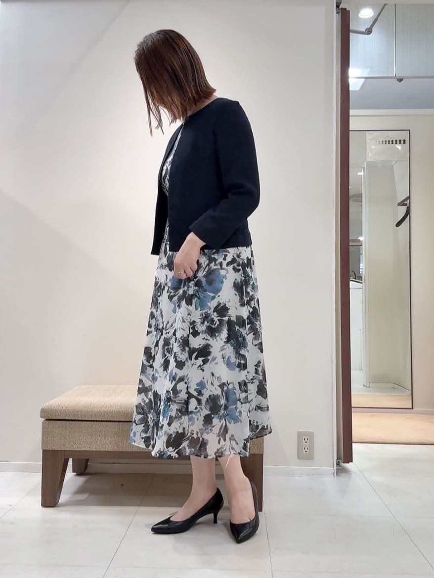 YUIさんの「UNTITLED｜【短丈/日本製】カラミ風メッシュ ノーカラージャケット」を使ったコーディネート