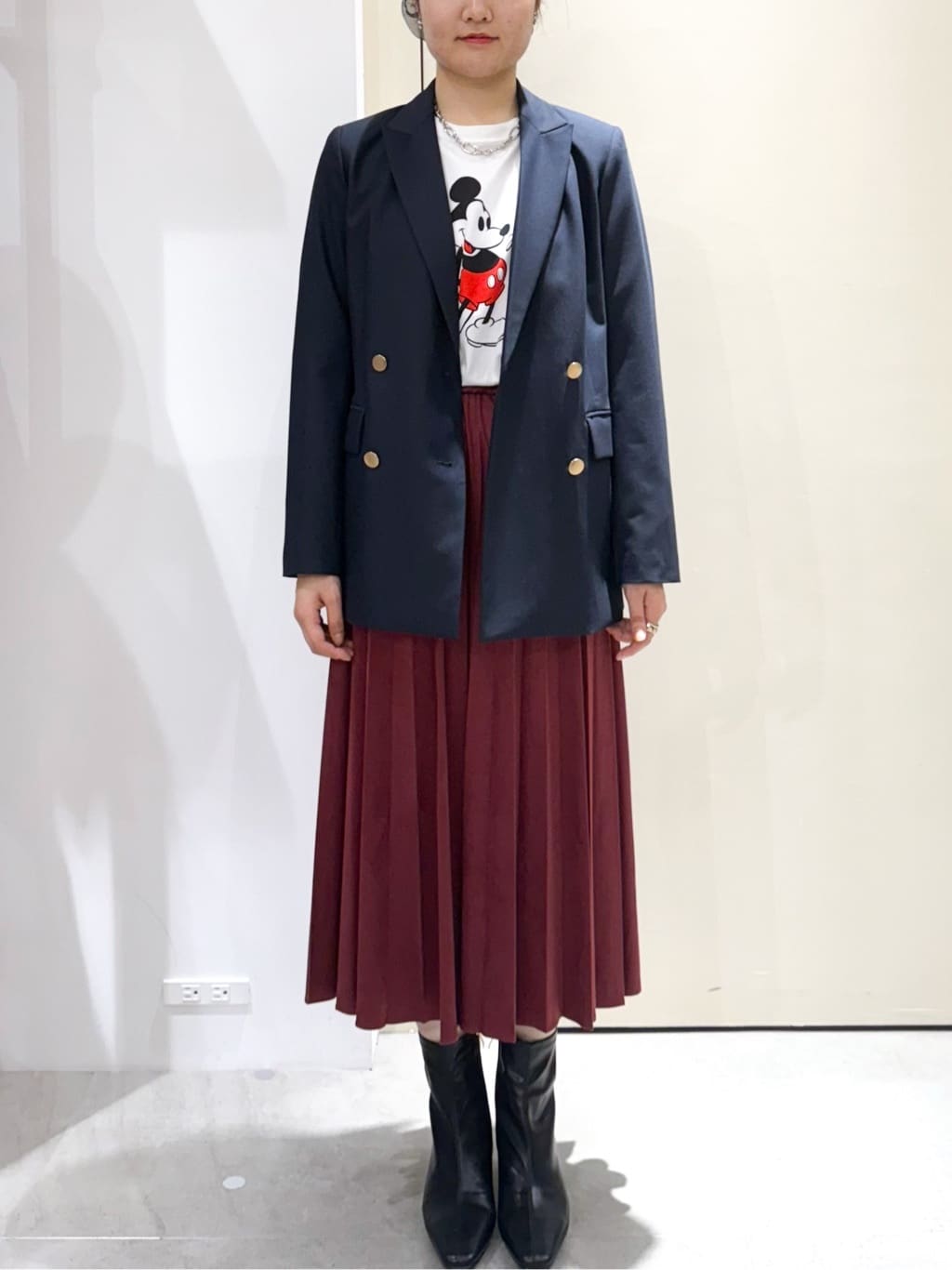 sayaさんの「OPAQUE.CLIP｜【Mickey Mouse】プリントロングTシャツ」を使ったコーディネート