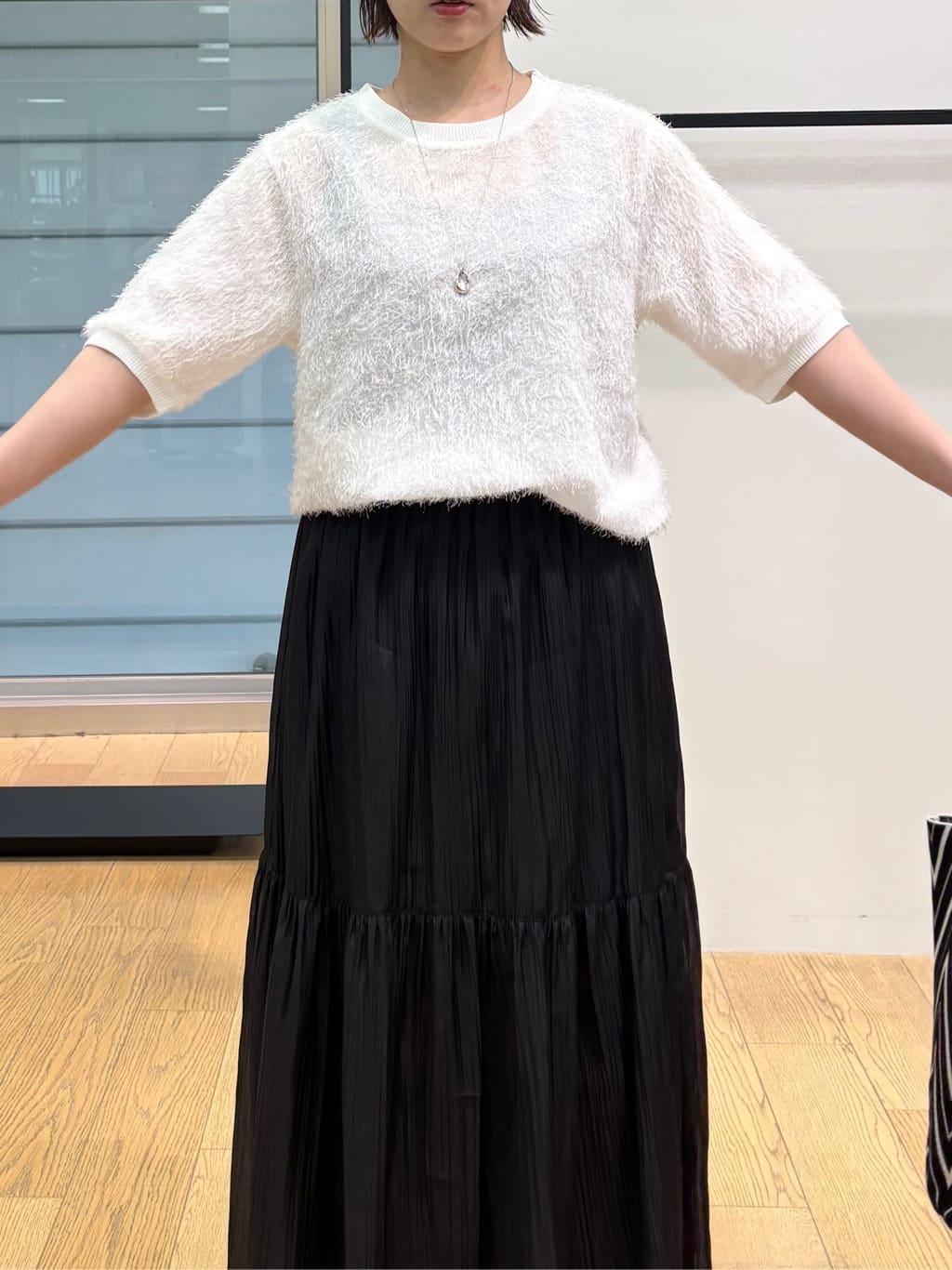 asamiさんの「INDIVI｜ヘアリージャカードトップス」を使ったコーディネート