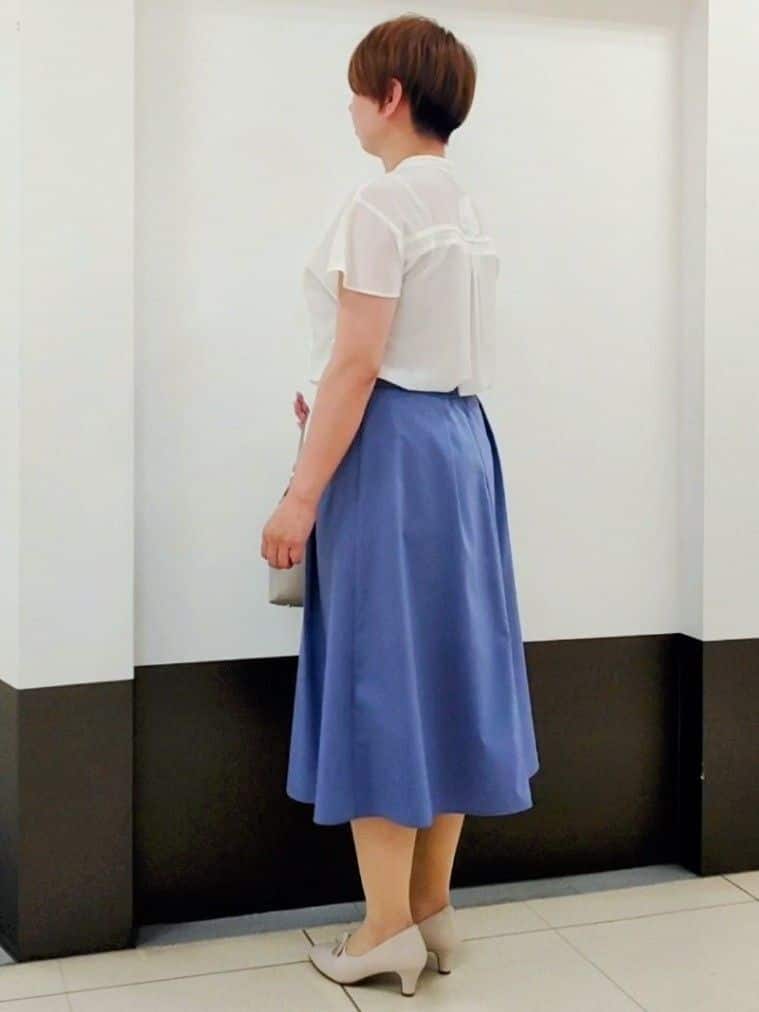 じゅりさんの「Reflect｜◆【選べる7色◎／手洗い可】フロントピンタックデザインブラウス」を使ったコーディネート
