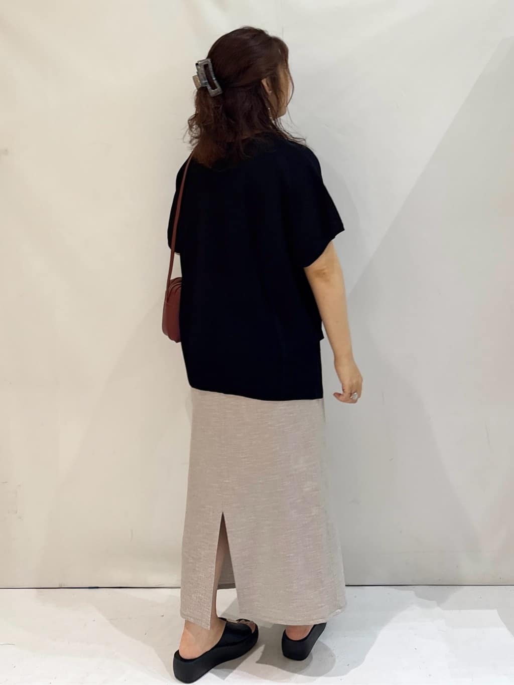 nakkoさんの「OPAQUE.CLIP｜《5色展開／S-LLサイズ》リラクシーメッシュニット【洗濯機洗い可】」を使ったコーディネート