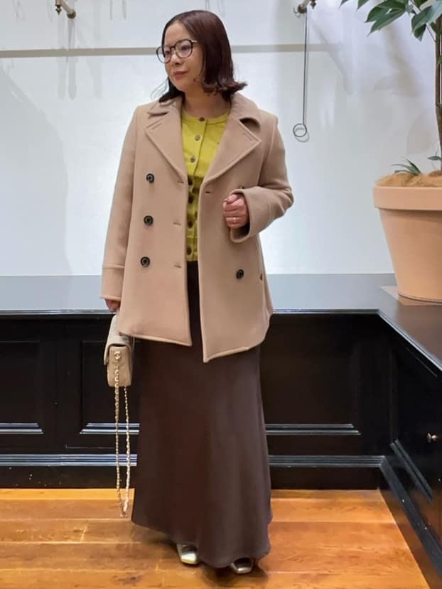 Asamiさんの「DRESSTERIOR｜ストレッチヴィンテージサテンナロースカート」を使ったコーディネート