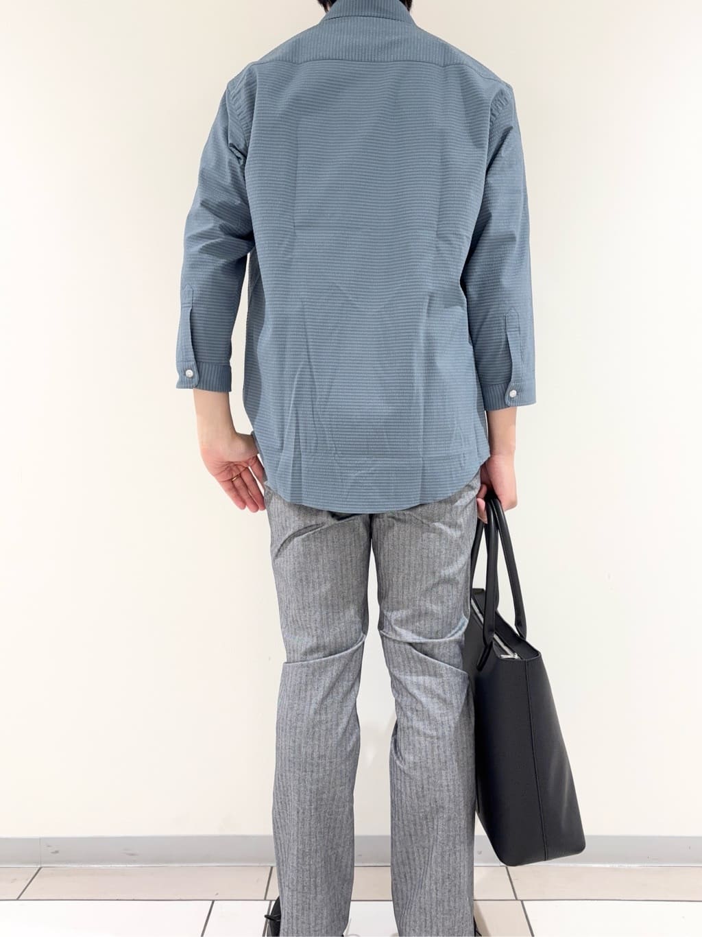 及川さんの「TAKEO KIKUCHI｜【COOL CITY WEAR】DotAir（R）サッカー シャツ」を使ったコーディネート