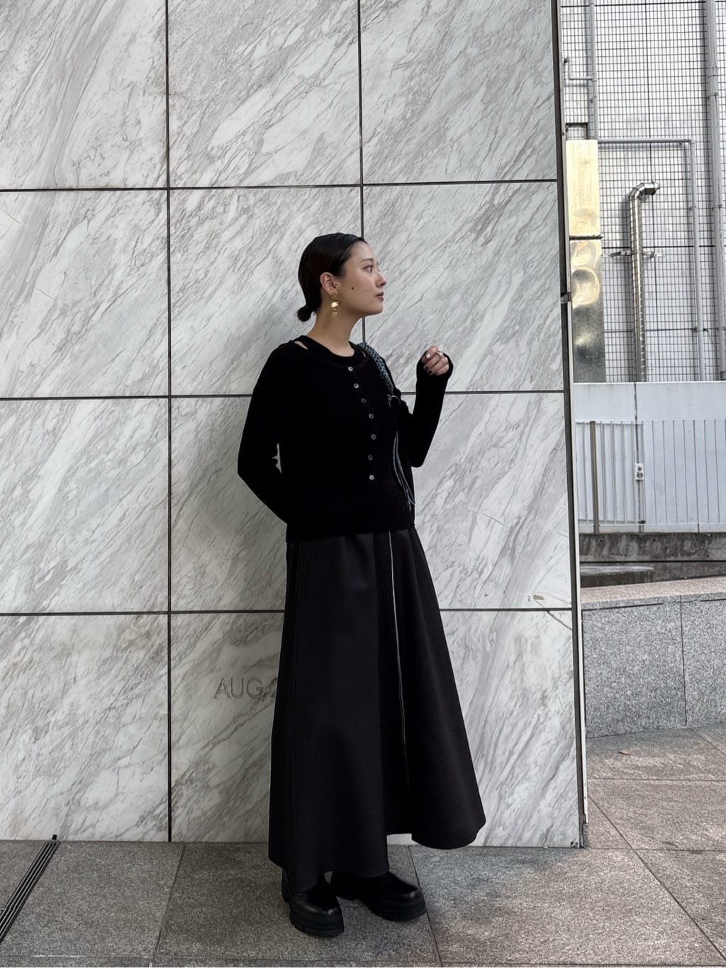 ayanoさんの「INDIVI｜センタージップフレアスカート」を使ったコーディネート