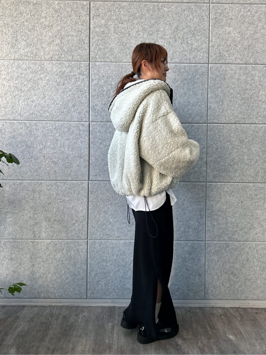 harunaさんの「CODE A｜M cloudy puff cardigan」を使ったコーディネート