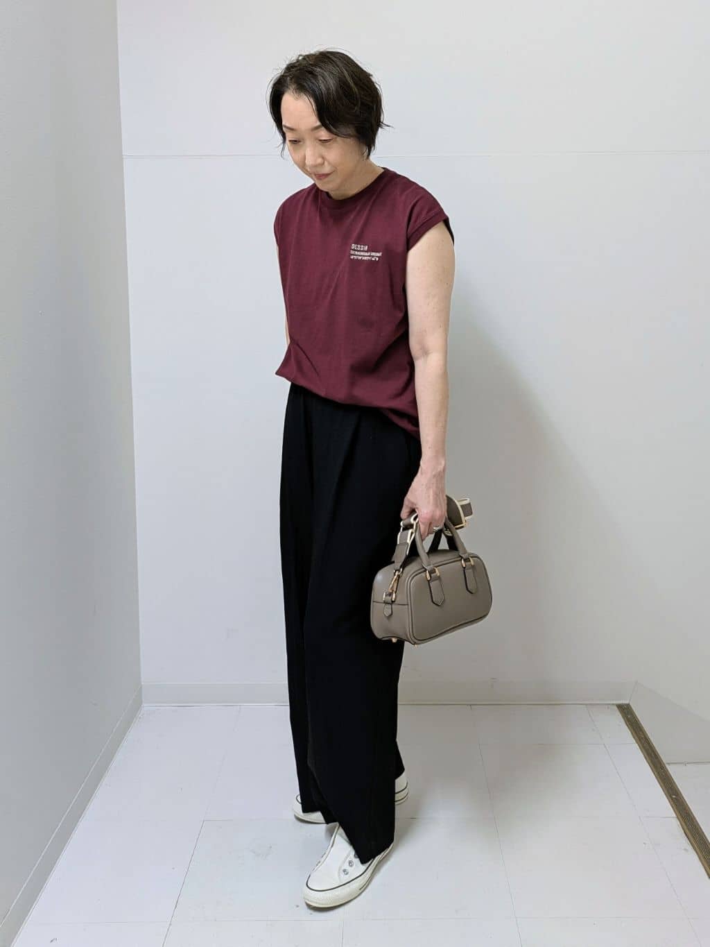 Asaさんの「Dessin｜【洗える】オーガニックコットンフレンチスリーブ」を使ったコーディネート