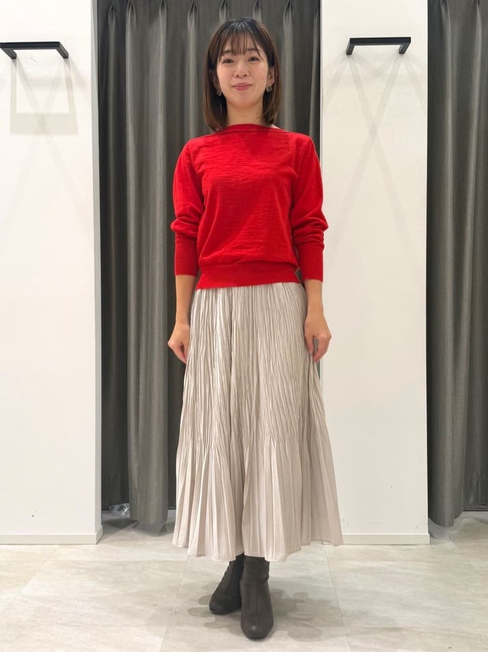 RIOさんの「UNTITLED｜【アンサンブル可/洗える】シルクウールカシミヤ ドルマンスリーブニット」を使ったコーディネート
