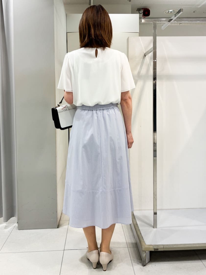 たみちゃんさんの「Reflect｜◆【UVカット／接触冷感／マシンウォッシュ可能】タックデザインブラウス」を使ったコーディネート