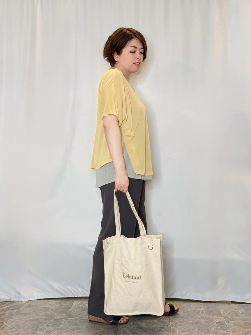 たみさんの「SHOO･LA･RUE｜【S-LL/体型カバー】インせず着られる レイヤードトップス」を使ったコーディネート
