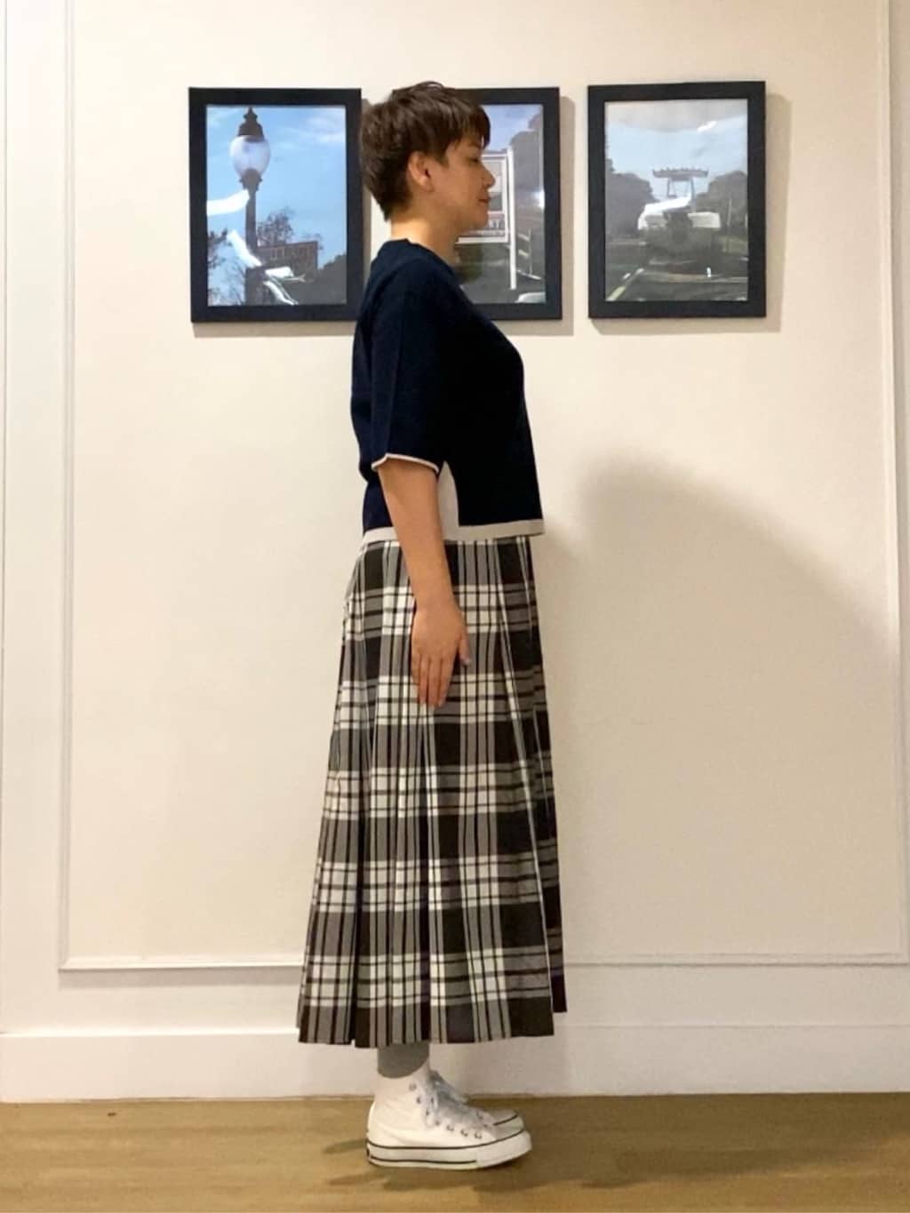 Hiroさんの「Dessin｜【洗える】バイカラーショート丈ニット」を使ったコーディネート