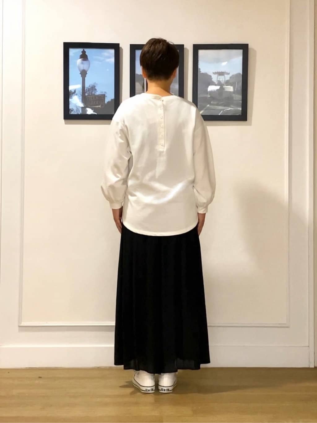 Hiroさんの「Dessin｜【360度可愛い・洗える】バックヘンリーカットソー」を使ったコーディネート