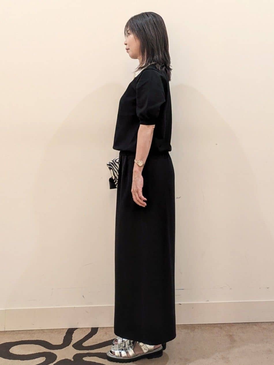 laverさんの「UNTITLED｜【トレンド/きれいめ】5分袖ポロニット」を使ったコーディネート