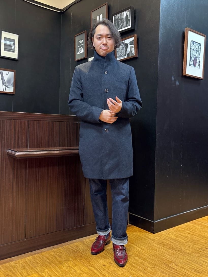 KEIさんの「TAKEO KIKUCHI｜【ウールカシミヤブレンド】ビーバー調 スタンドカラー コート」を使ったコーディネート