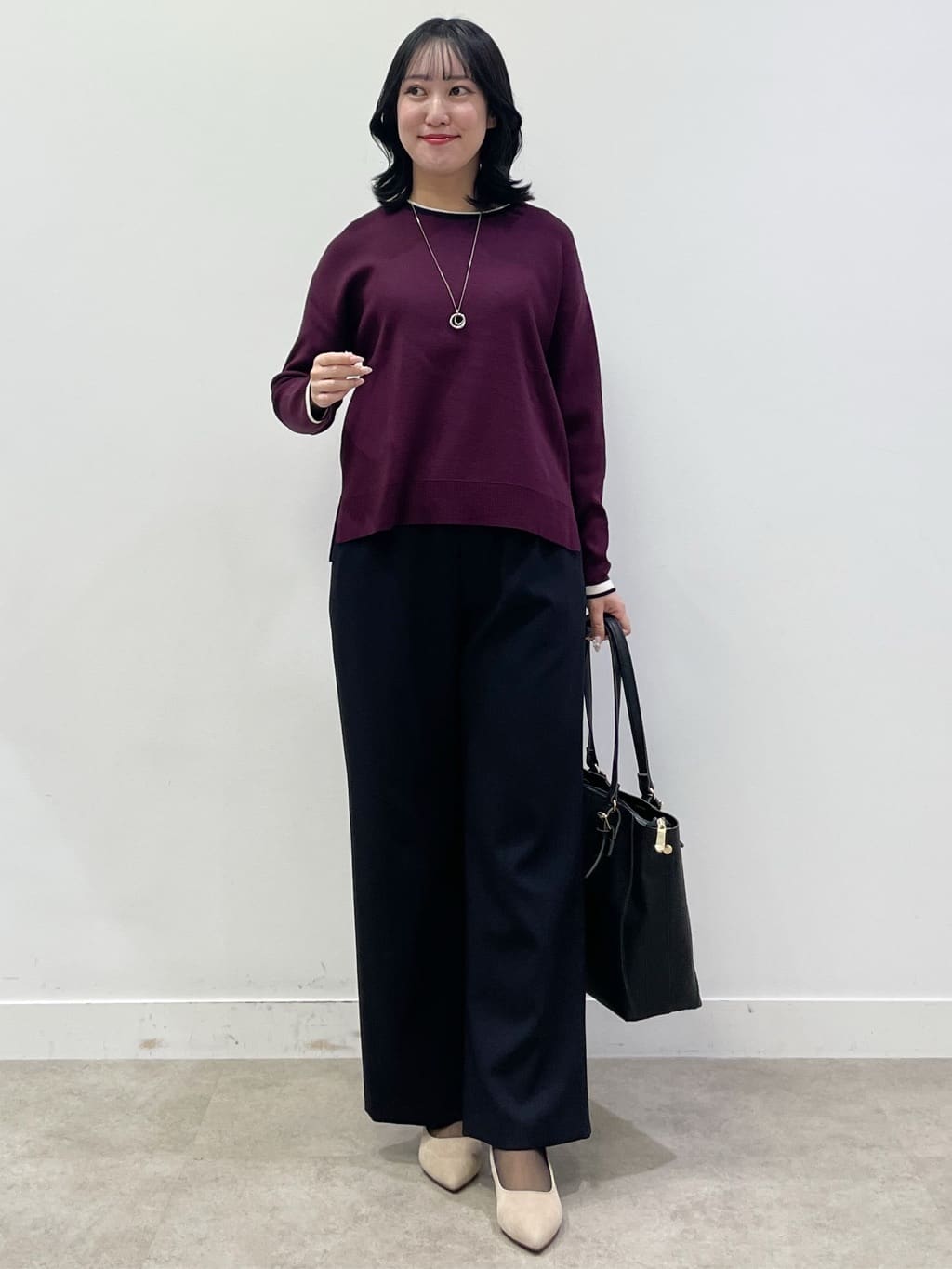 yukariさんの「Reflect｜【ウエスト総ゴム／セットアップ可】フルレングスストレートパンツ」を使ったコーディネート