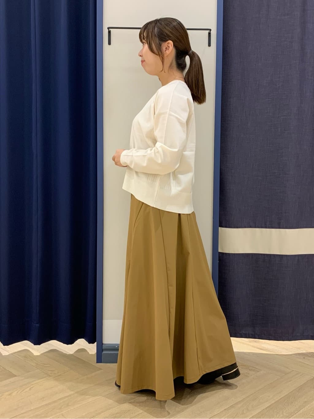 mokaさんの「grove｜【洗える/毛玉軽減】天竺ラグランスリーブプルオーバー」を使ったコーディネート