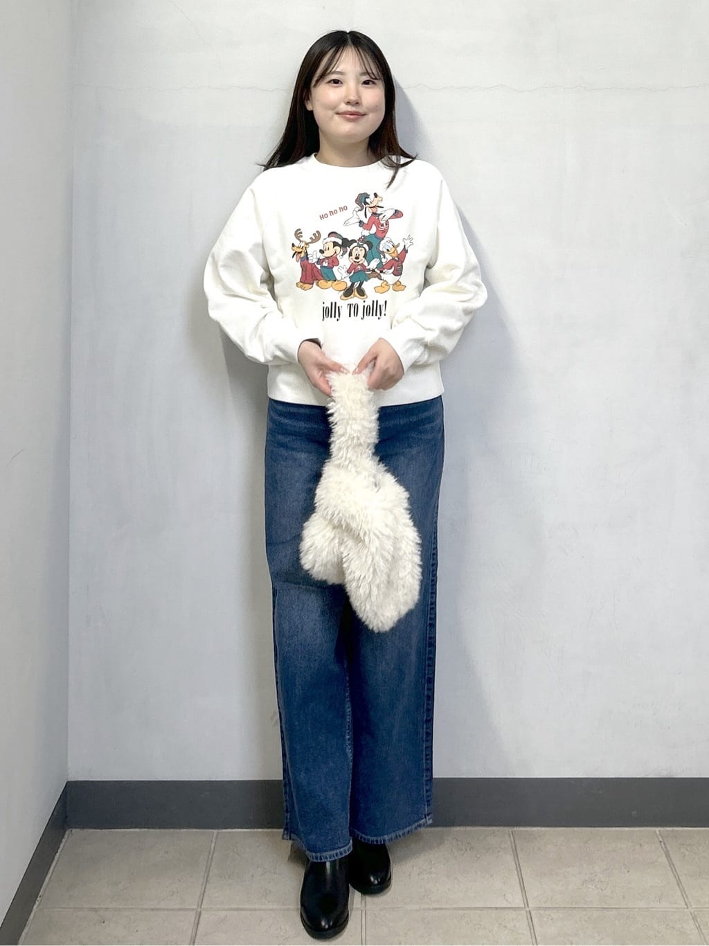 sayaさんの「OPAQUE.CLIP｜《Mickey Mouse》プリントアソートスウェット【洗濯機OK】」を使ったコーディネート