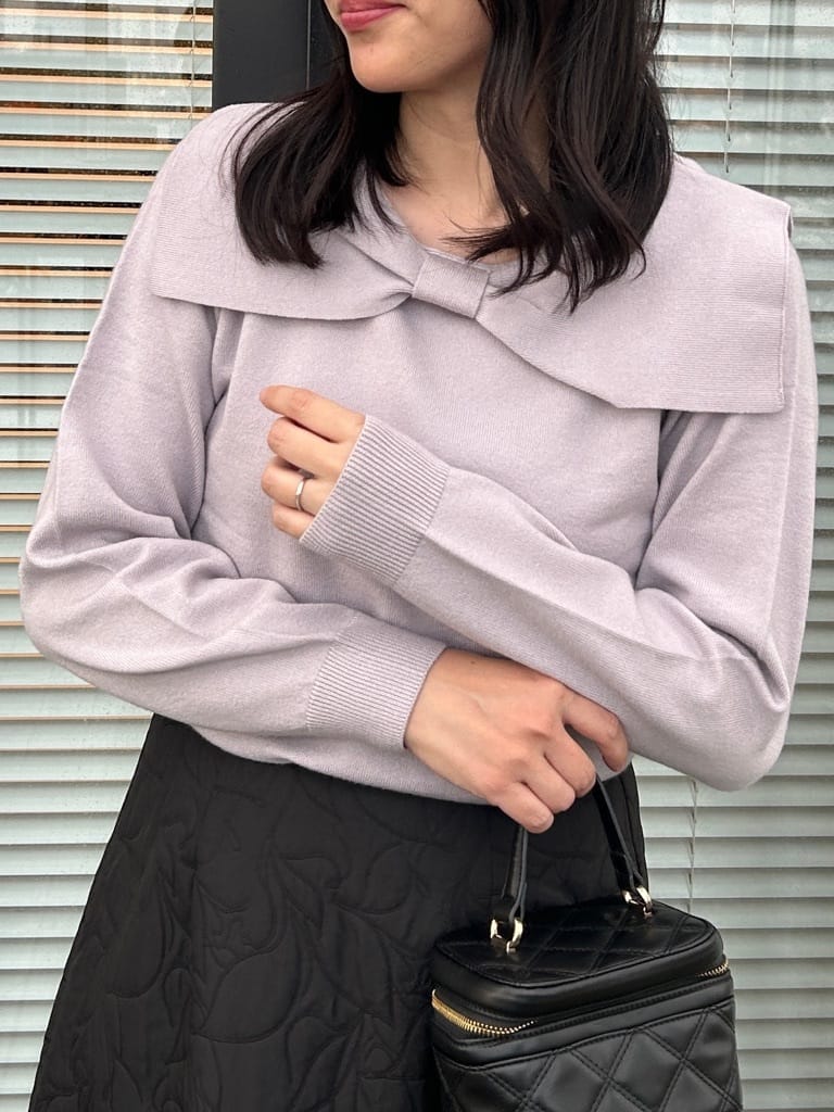 shinoさんの「Couture brooch｜リボンカラーデザインニット」を使ったコーディネート