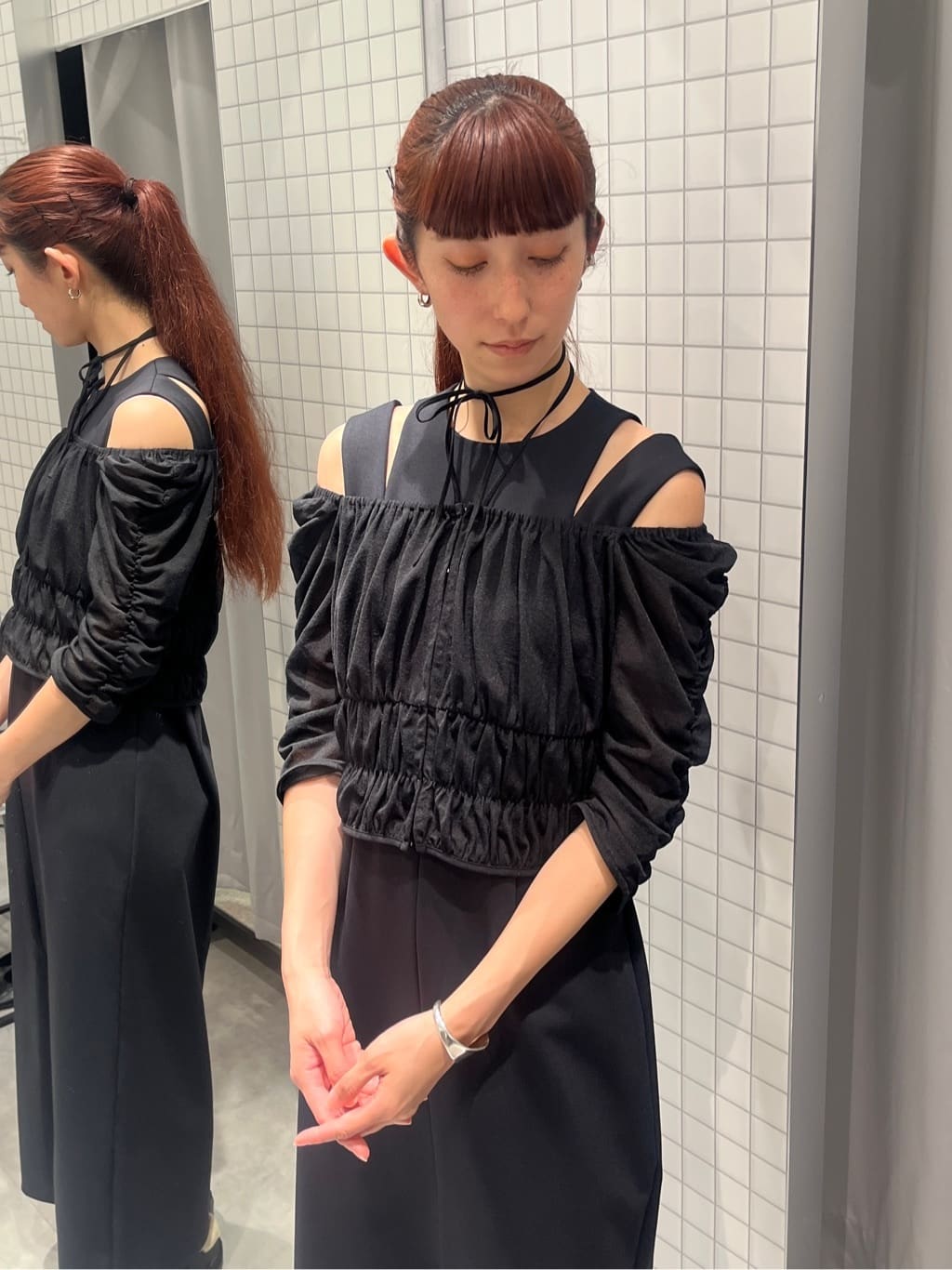 Rielさんの「CODE A｜slit jersey dress」を使ったコーディネート