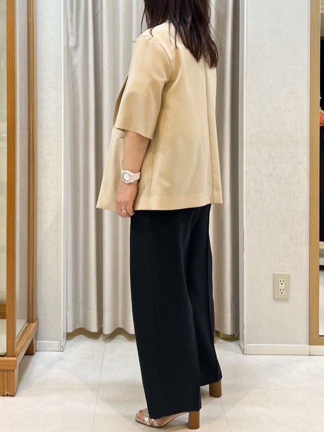 Kiyoさんの「COUP DE CHANCE｜【手洗い可／日本製】五分袖ジャケット」を使ったコーディネート