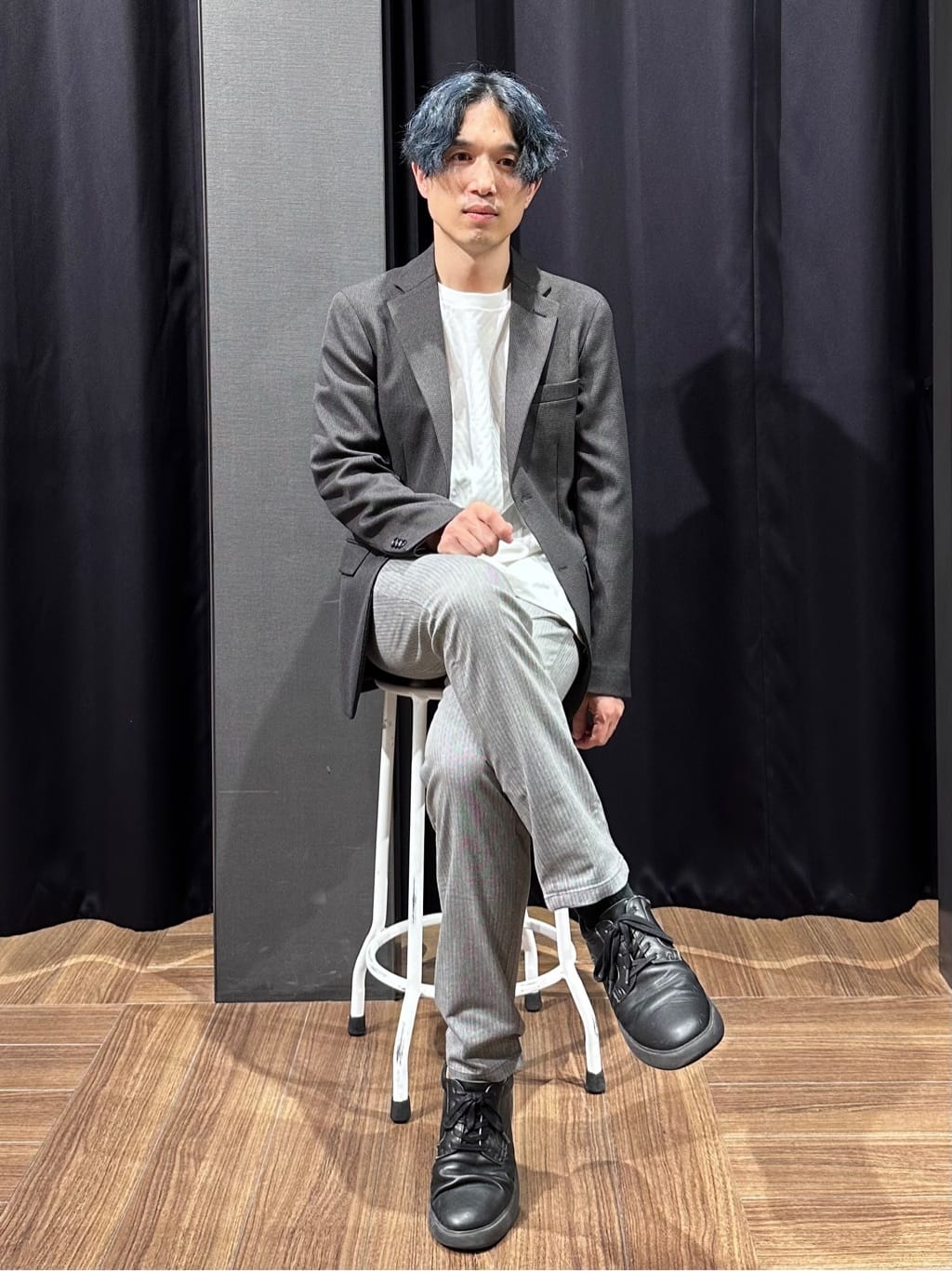 tomoyaさんの「THE SHOP TK｜ハウンドトゥースジャケット 【洗濯機OK/セットアップ可】」を使ったコーディネート